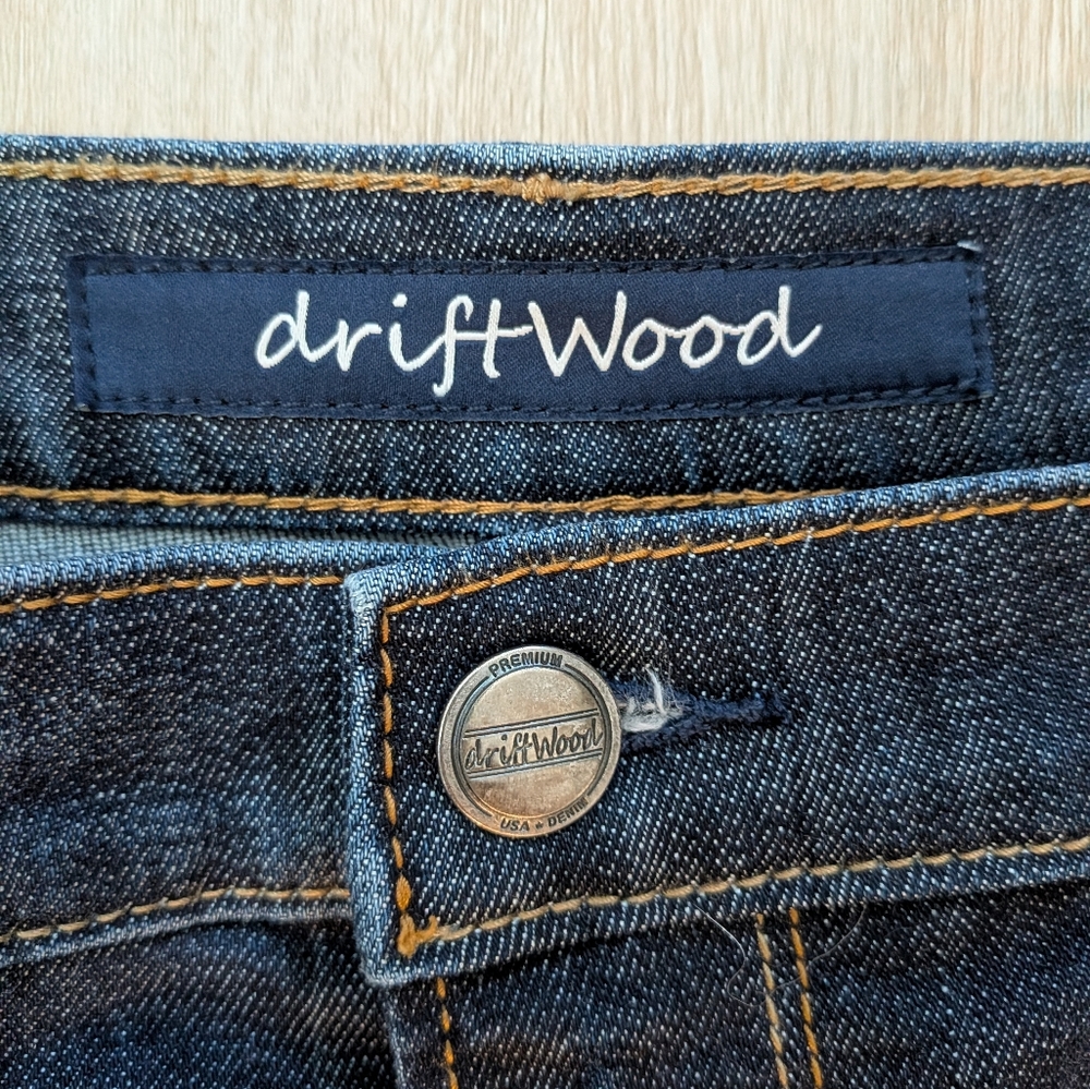 Driftwood Jeans Women's 32 Dark Blue Embroidered - Picture 3 of 10